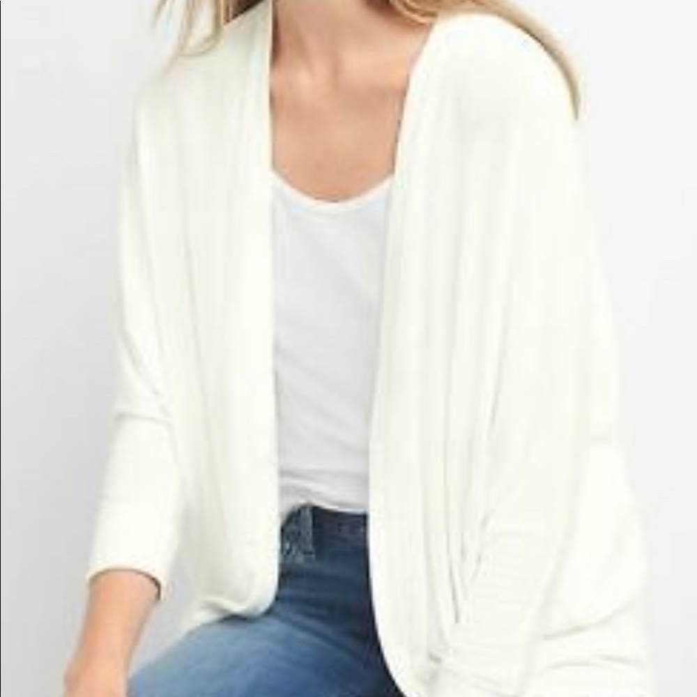 Gap Softspun Open Front Cardigan - Off White M